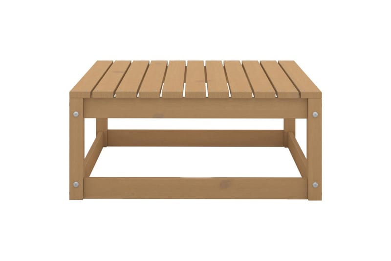Fotskammel til hage 70x70x30 cm honningbrun heltre furu - Brun - Hagemøbler - Loungemøbler - Moduler - Skamler & Krakker
