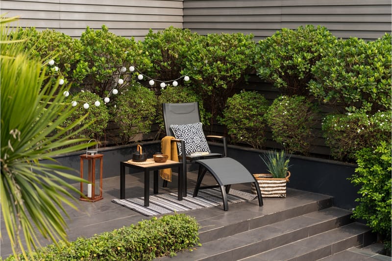 Panama Fotpall 62x48 cm Svart - Lifestyle Garden - Hagemøbler - Loungemøbler - Moduler - Skamler & Krakker