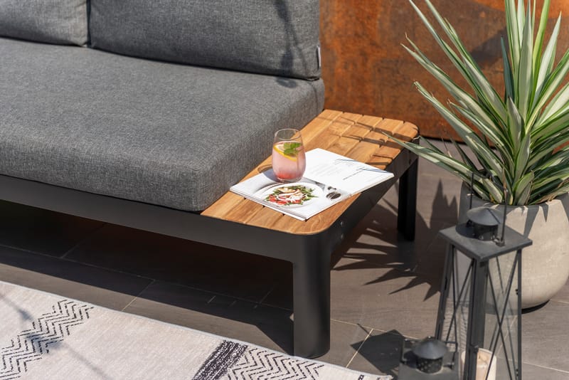 Portals Modulsofa Utendørs 3-seter - Svart - Hagemøbler - Loungemøbler - Lounge sofa