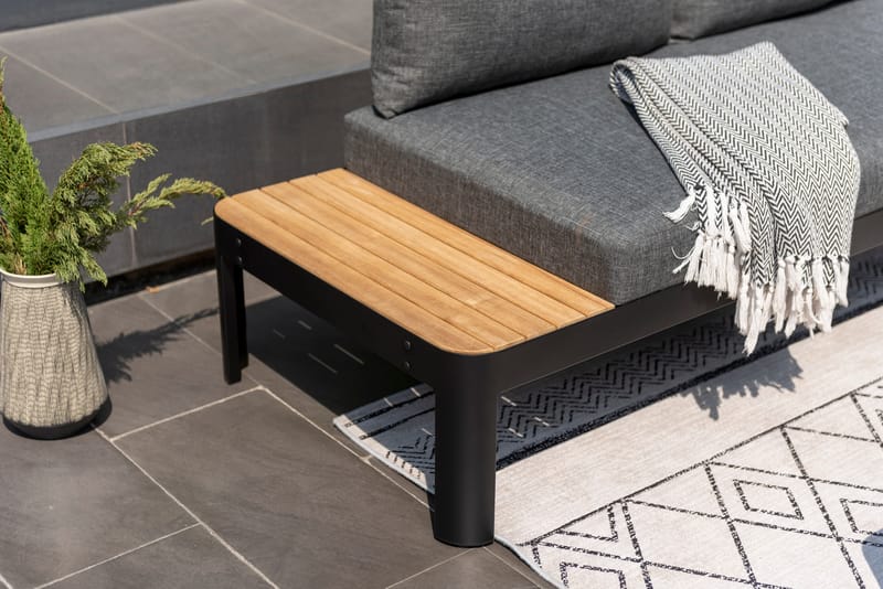 Portals Modulsofa Utendørs 3-seter - Svart - Hagemøbler - Loungemøbler - Lounge sofa