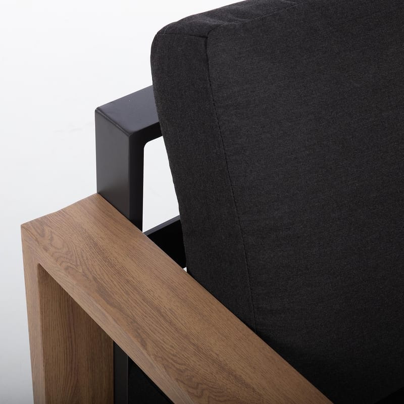 Sofamodul HOME4YOU Fuller 68x89x70,5 cm mørk grå - mørkegrå - Hagemøbler - Loungemøbler - Moduler - Midtmodul hagesofa