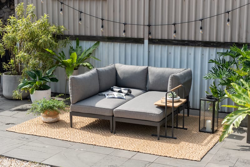 TOPAZ L-sofa 4-seter - Magnesiumgrå - Hagemøbler - Loungemøbler - Lounge sofa