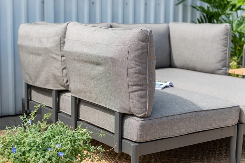 TOPAZ L-sofa 4-seter - Magnesiumgrå - Hagemøbler - Loungemøbler - Lounge sofa