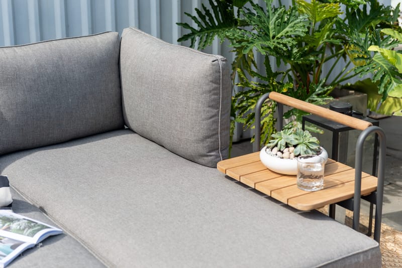 TOPAZ L-sofa 4-seter - Magnesiumgrå - Hagemøbler - Loungemøbler - Lounge sofa