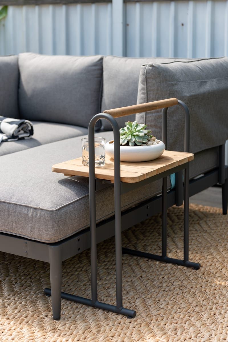 TOPAZ L-sofa 4-seter - Magnesiumgrå - Hagemøbler - Loungemøbler - Lounge sofa