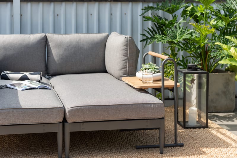 TOPAZ Sofa 2-seter venstre/høyre - Tre/Grå - Hagemøbler - Loungemøbler - Moduler