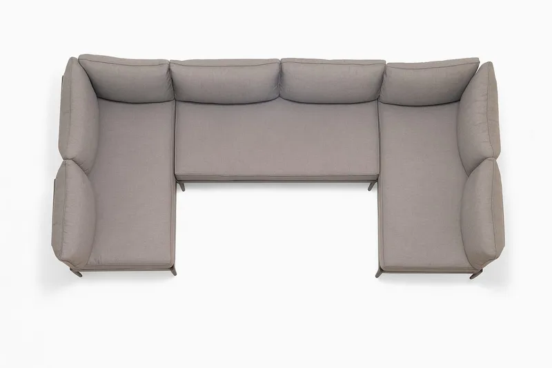 TOPAZ U-sofa 6-seter - Magnesiumgrå - Hagemøbler - Loungemøbler - Lounge sofa
