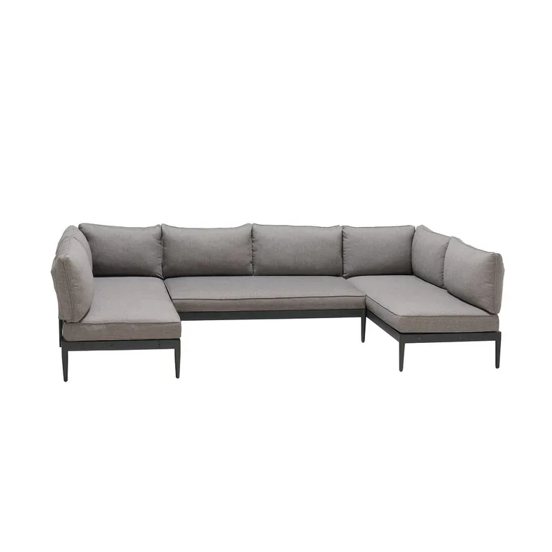 TOPAZ U-sofa 6-seter, Magnesiumgrå