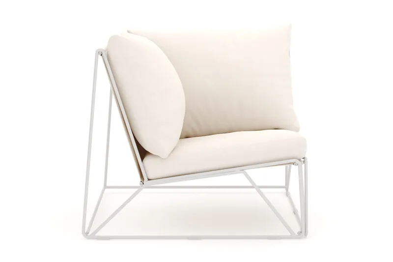 Usteryd Hjørnemodul Utendørs - Beige/Beige - Hagemøbler - Loungemøbler - Moduler - Hjørnemodul hagesofa