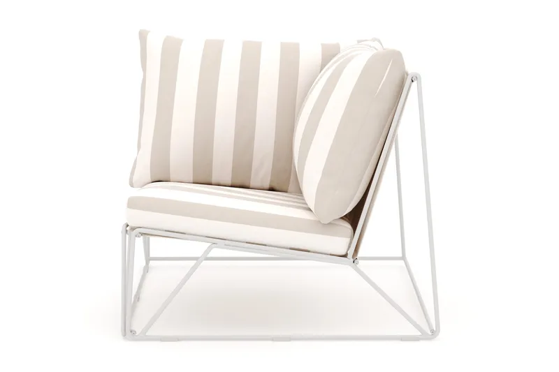Usteryd Hjørnemodul Utendørs - Beige/Stripet - Hagemøbler - Loungemøbler - Moduler - Hjørnemodul hagesofa