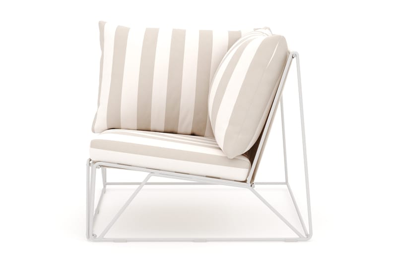 Usteryd Hjørnemodul Utendørs - Beige/Stripet - Hagemøbler - Loungemøbler - Moduler - Hjørnemodul hagesofa