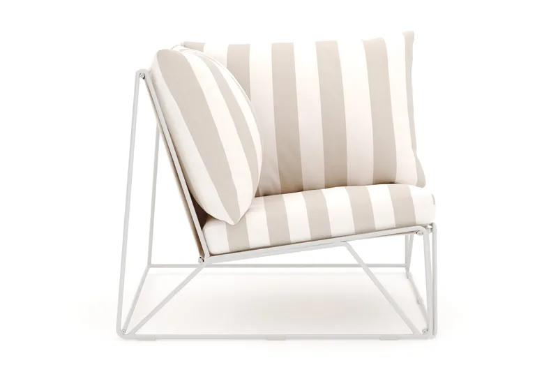 Usteryd Hjørnemodul Utendørs - Beige/Stripet - Hagemøbler - Loungemøbler - Moduler - Hjørnemodul hagesofa