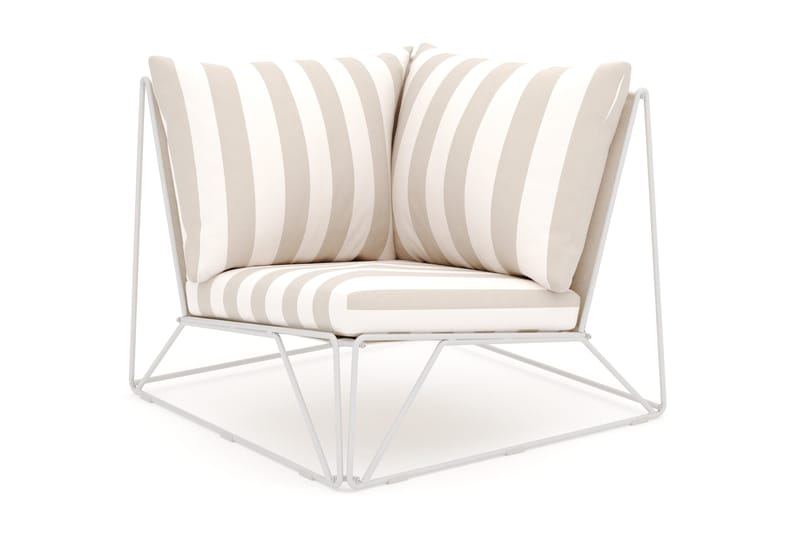 Usteryd Hjørnemodul Utendørs, Beige/Stripet