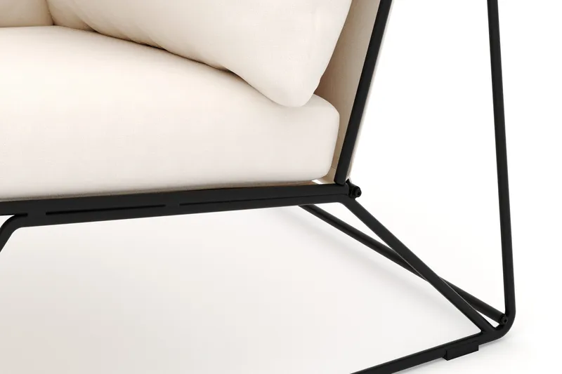 Usteryd Hjørnemodul Utendørs - Svart/Beige - Hagemøbler - Loungemøbler - Moduler - Hjørnemodul hagesofa