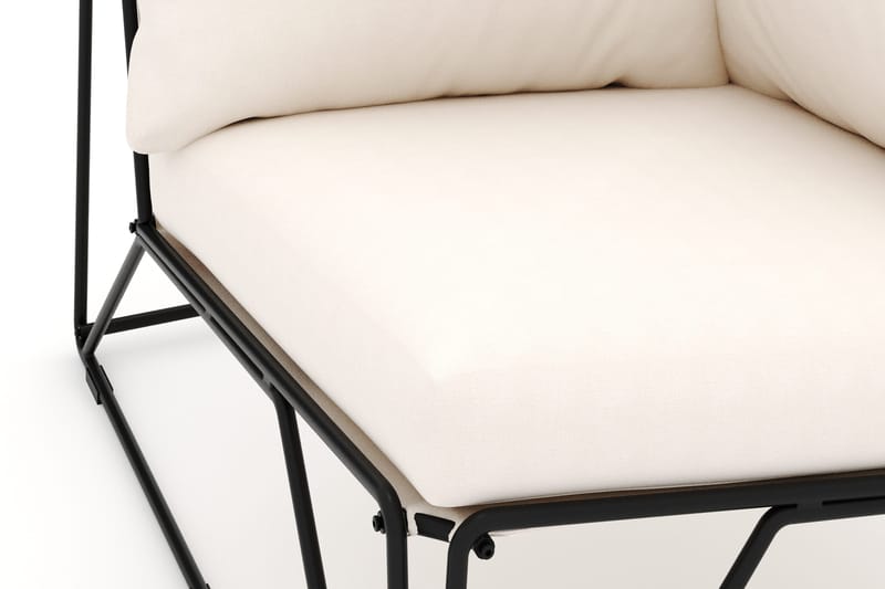 Usteryd Hjørnemodul Utendørs - Svart/Beige - Hagemøbler - Loungemøbler - Moduler - Hjørnemodul hagesofa