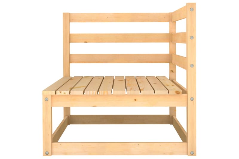 Utendørs hjørnesofa heltre furu - Brun - Hagemøbler - Loungemøbler - Moduler - Hjørnemodul hagesofa