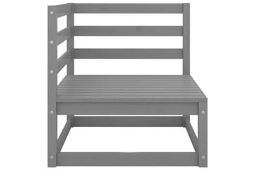 Utendørs hjørnesofaer 2 stk grå heltre furu - Grå - Hagemøbler - Loungemøbler - Moduler - Hjørnemodul hagesofa