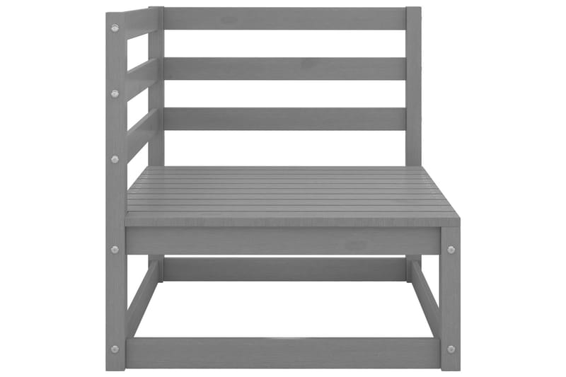 Utendørs hjørnesofaer 2 stk grå heltre furu - Grå - Hagemøbler - Loungemøbler - Moduler - Hjørnemodul hagesofa