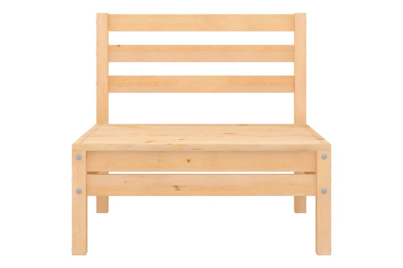 Utendørs midtsofaer 2 stk heltre furu - Brun - Hagemøbler - Loungemøbler - Moduler