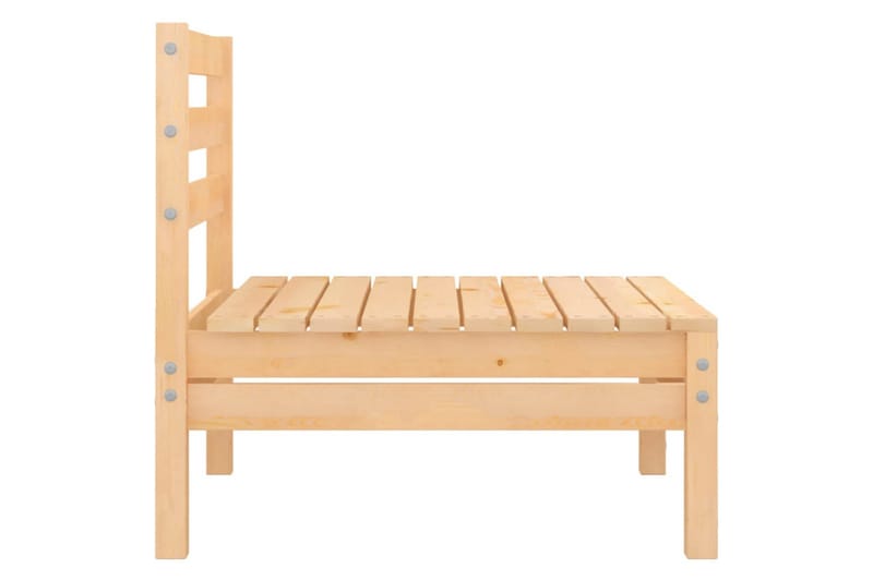 Utendørs midtsofaer 4 stk heltre furu - Brun - Hagemøbler - Loungemøbler - Moduler