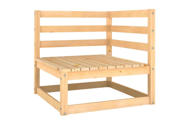 Utendörs hjörnesofaer 2 stk heltre furu - Brun - Hagemøbler - Loungemøbler - Moduler - Hjørnemodul hagesofa