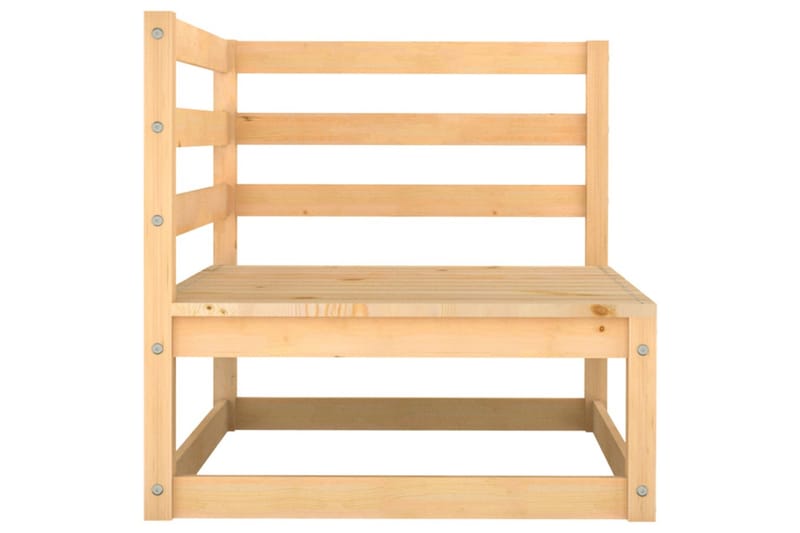 Utendörs hjörnesofaer 2 stk heltre furu - Brun - Hagemøbler - Loungemøbler - Moduler - Hjørnemodul hagesofa