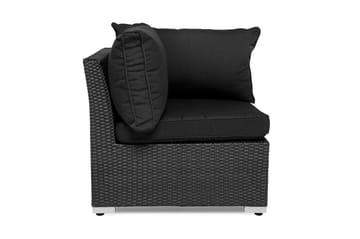 Wisconsin Hjørnedel Kunstrotting/Svart - Svart - Hagemøbler - Loungemøbler - Moduler - Hjørnemodul hagesofa