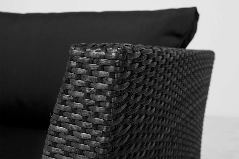 Wisconsin Hjørnedel Kunstrotting/Svart - Svart - Hagemøbler - Loungemøbler - Moduler - Hjørnemodul hagesofa