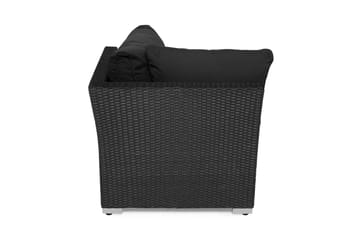 Wisconsin Hjørnedel Kunstrotting/Svart - Svart - Hagemøbler - Loungemøbler - Moduler - Hjørnemodul hagesofa