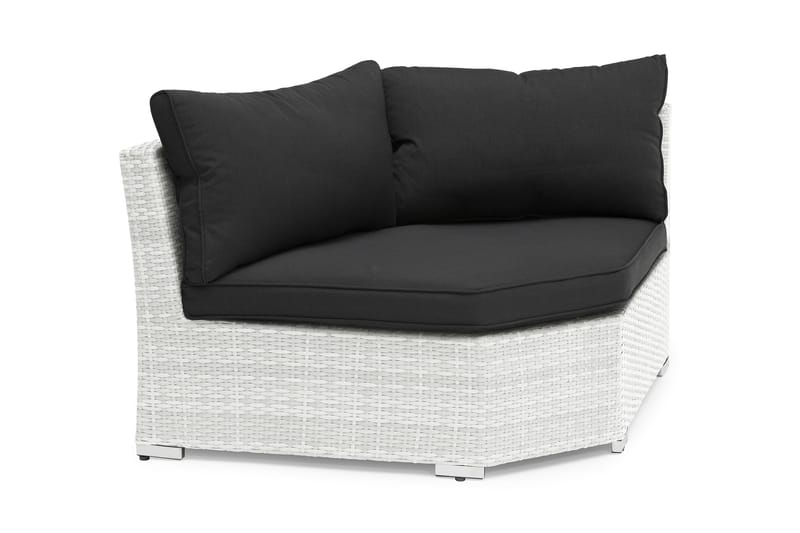 Wisconsin Hjørnedel Rund Kunstrotting/Hvit, Hvit