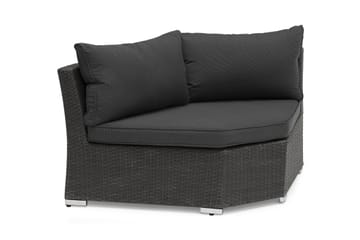Wisconsin Hjørnedel Rund Kunstrotting/Svart - Svart - Hagemøbler - Loungemøbler - Moduler - Hjørnemodul hagesofa