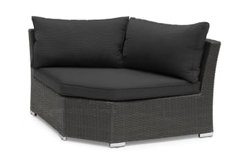 Wisconsin Hjørnedel Rund Kunstrotting/Svart - Svart - Hagemøbler - Loungemøbler - Moduler - Hjørnemodul hagesofa