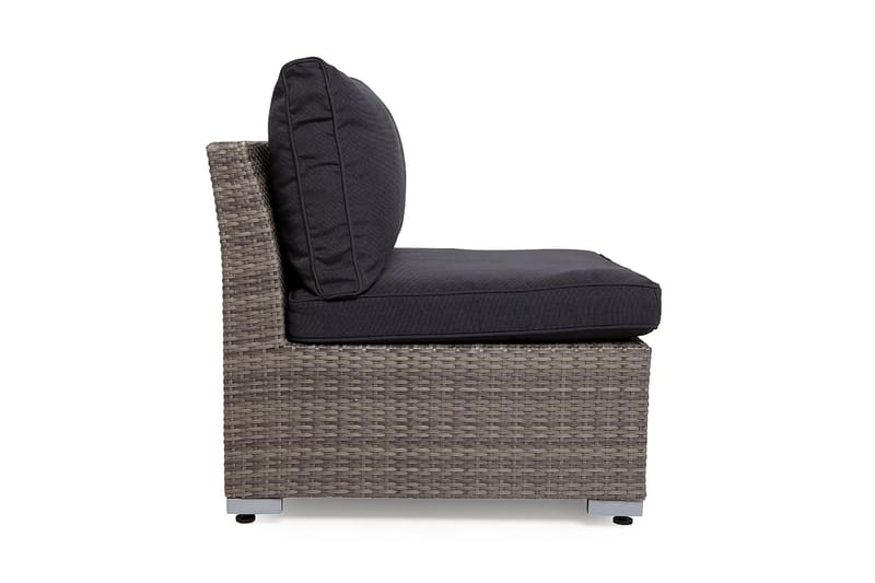 Wisconsin Midtmodul Kunstrotting/Grå/Brun - Grå - Hagemøbler - Loungemøbler - Moduler - Midtmodul hagesofa