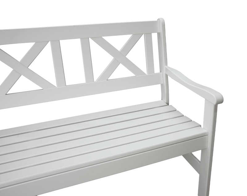 Europe Utesofa 3-seter - Hvit - Hagemøbler - Utesofa - Benker