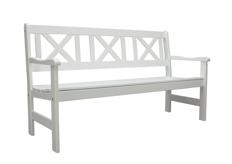 Europe Utesofa 3-seter - Hvit - Hagemøbler - Utesofa - Benker