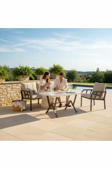 Garden Lounge Set Atelier Del Sofa Beige - Hagemøbler - Loungemøbler - Sofagruppe utendørs
