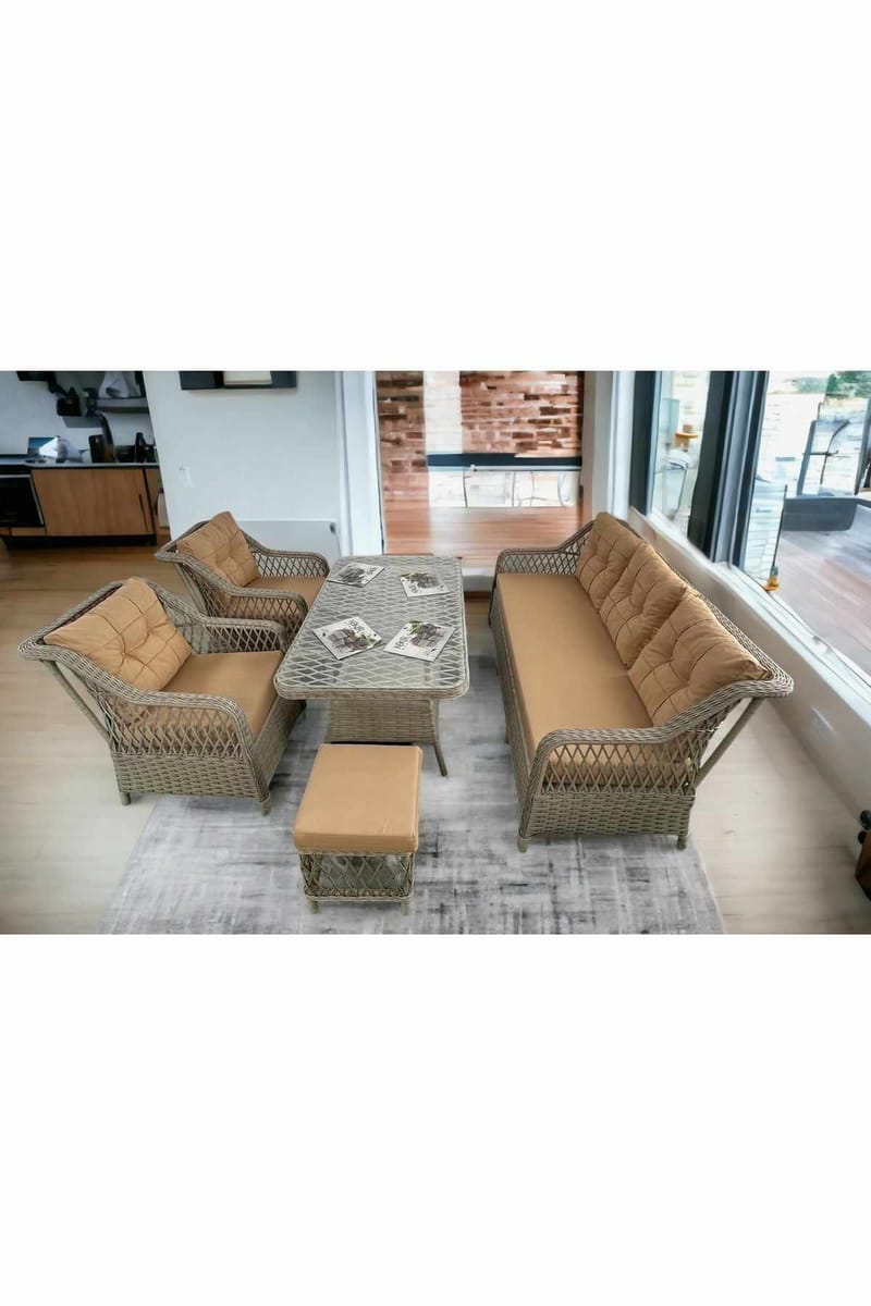 Garden Lounge Set Atelier Del Sofa Beige - Hagemøbler - Loungemøbler - Sofagruppe utendørs