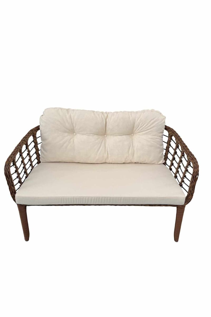 Garden Lounge Set Atelier Del Sofa Brun krem - Hagemøbler - Loungemøbler - Sofagruppe utendørs