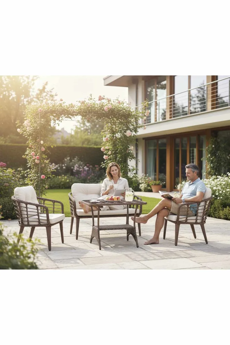 Garden Lounge Set Atelier Del Sofa Brun krem, undefined