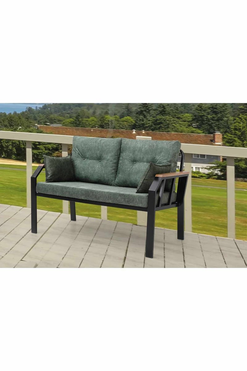 Garden Lounge Set Atelier Del Sofa Grønn svart - Hagemøbler - Loungemøbler - Sofagruppe utendørs