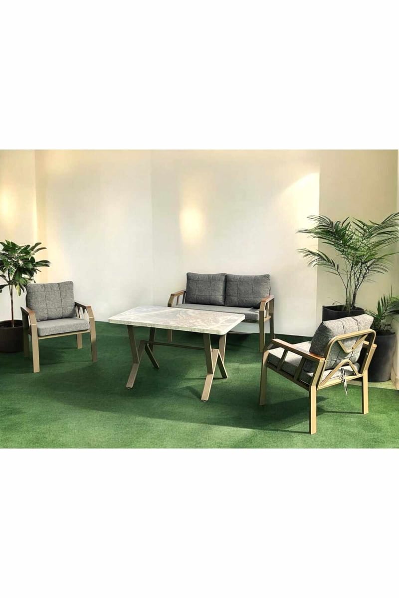 Garden Lounge Set Atelier Del Sofa Honninggrå - Hagemøbler - Loungemøbler - Sofagruppe utendørs