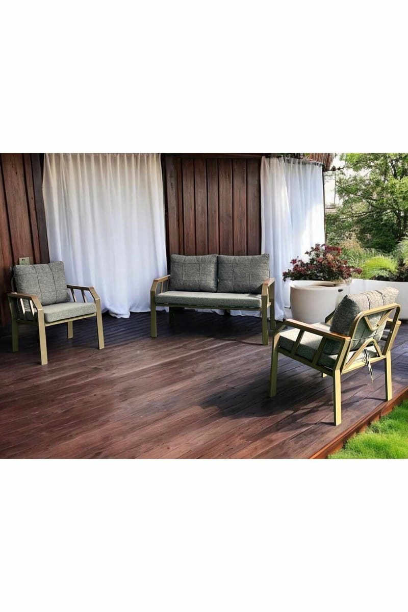 Garden Lounge Set Atelier Del Sofa Honninggrå - Hagemøbler - Loungemøbler - Sofagruppe utendørs