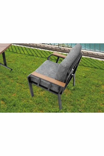Garden Lounge Set Atelier Del Sofa Mørk grå - Mørkegrå - Hagemøbler - Loungemøbler - Sofagruppe utendørs