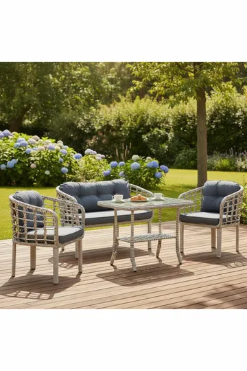 Garden Lounge Set Atelier Del Sofa Mørk grå - Mørkegrå - Hagemøbler - Loungemøbler - Sofagruppe utendørs