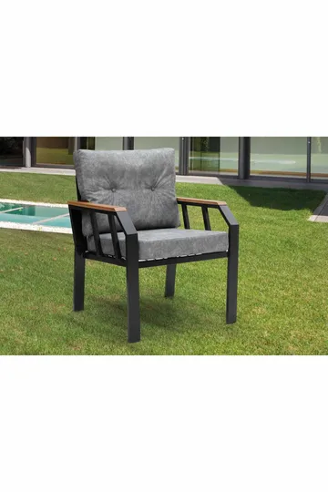 Garden Lounge Set Atelier Del Sofa Mørk grå - Mørkegrå - Hagemøbler - Loungemøbler - Sofagruppe utendørs