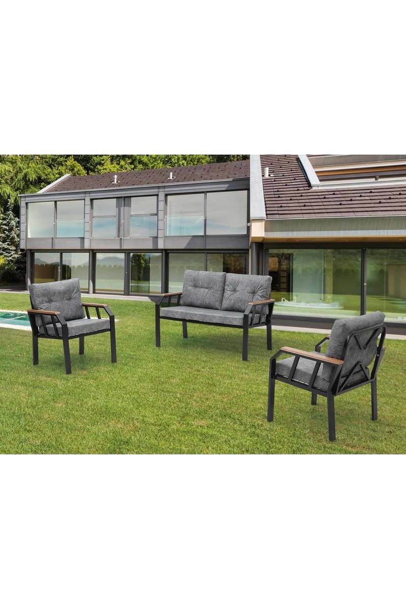 Garden Lounge Set Atelier Del Sofa Mørk grå - Hagemøbler - Loungemøbler - Sofagruppe utendørs