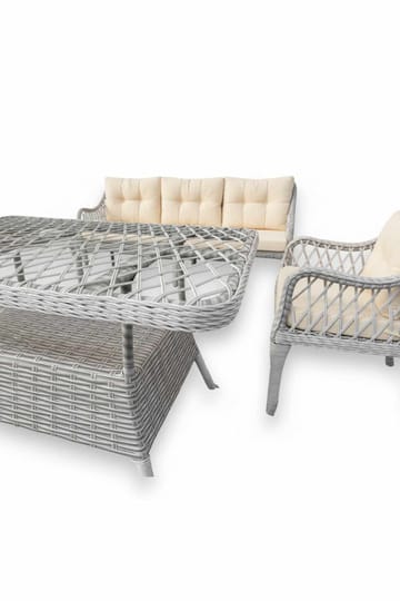 Hage-loungesett Atelier Del Sofa Hisar 3+1+1 (170 x 78 x 56 cm) Beige - Hagemøbler - Loungemøbler - Sofagruppe utendørs