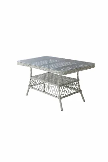 Hage-loungesett Atelier Del Sofa Hisar 3+1+1 (170 x 78 x 56 cm) Lysegrå - Lysegrå - Hagemøbler - Loungemøbler - Sofagruppe utendørs