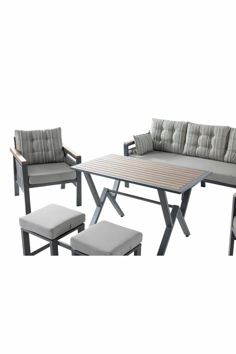 Hage-loungesett Atelier Del Sofa Lilyum 3+1+1+2 (170 x 78 x 60 cm) Flerfarget - Hagemøbler - Loungemøbler - Sofagruppe utendørs