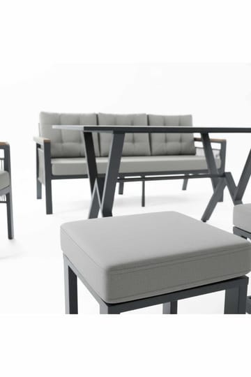 Hage-loungesett Atelier Del Sofa Lilyum 3+1+1+2 (170 x 78 x 60 cm) Grå - Hagemøbler - Loungemøbler - Sofagruppe utendørs